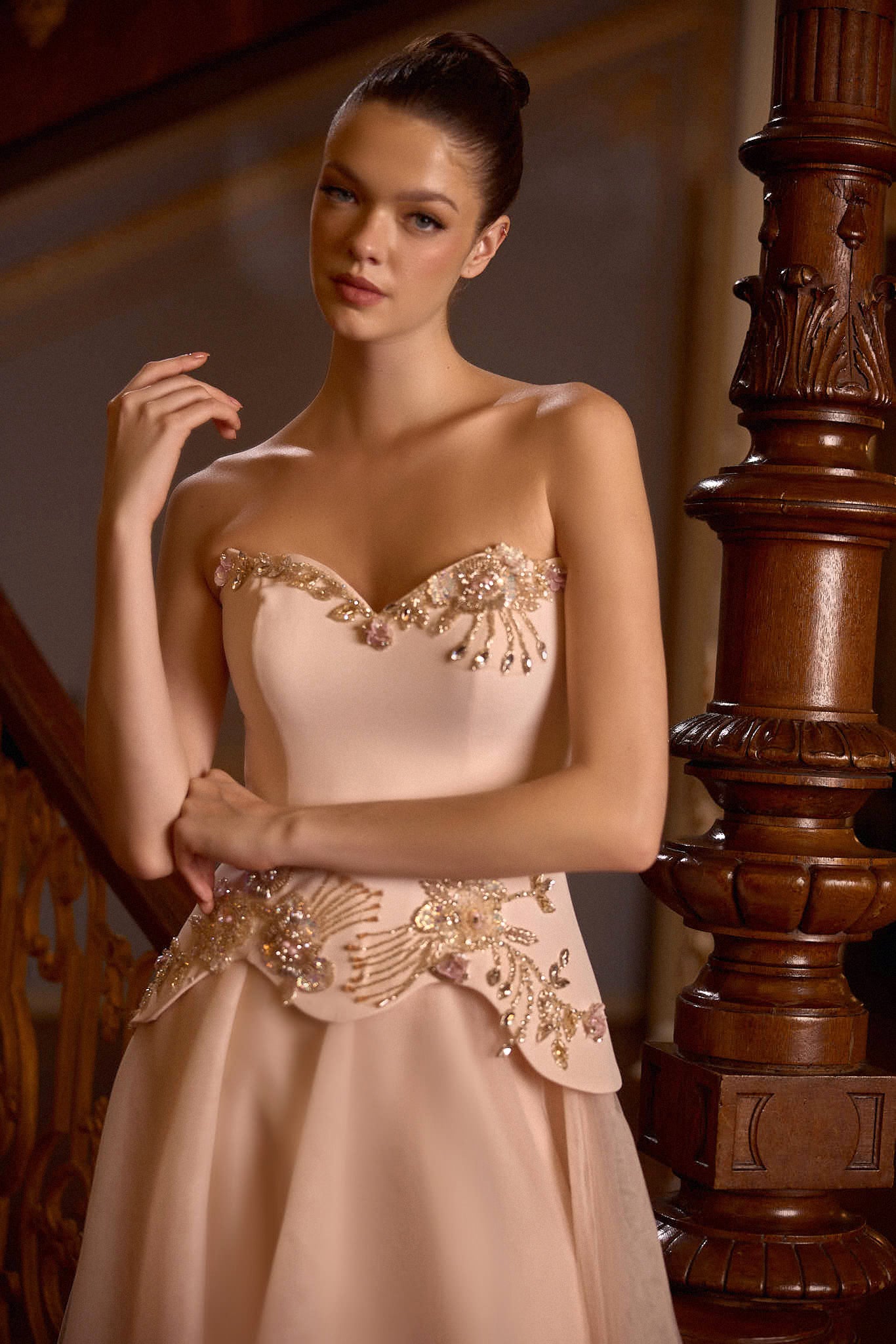 Valentine  İşlemeli Prenses Abiye