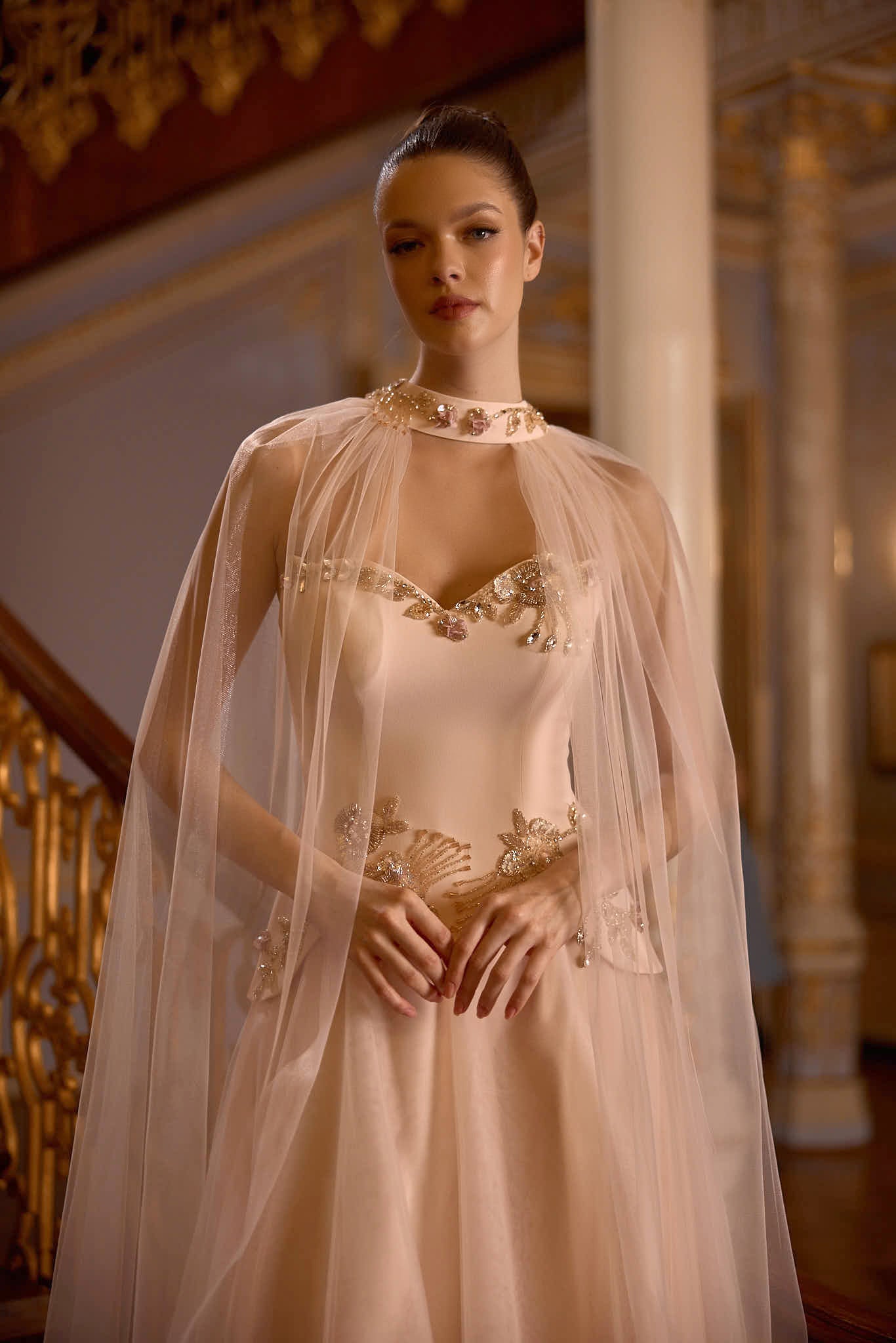 Valentine  İşlemeli Prenses Abiye