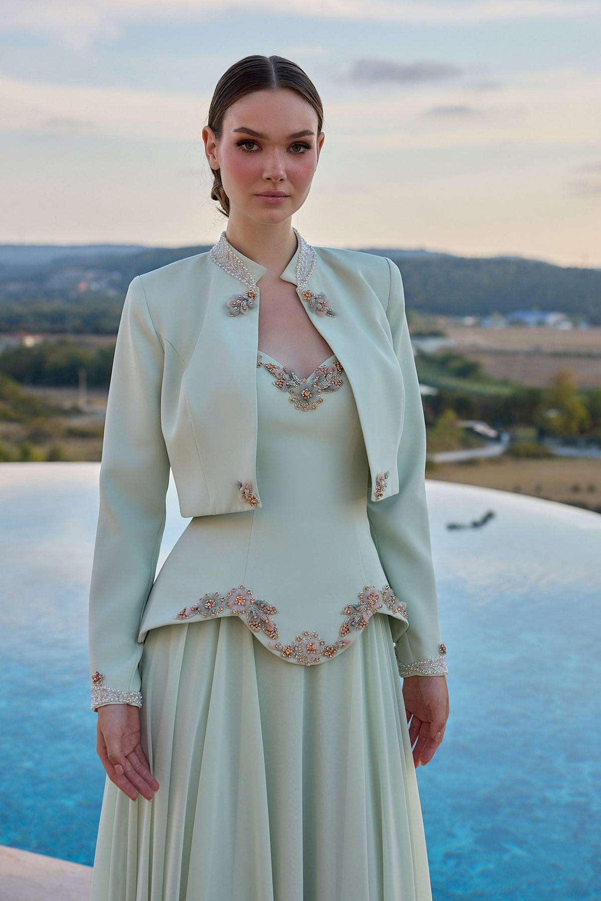 Alessia – Ceketli İşlemeli Uzun Abiye – ürün görünümü 7