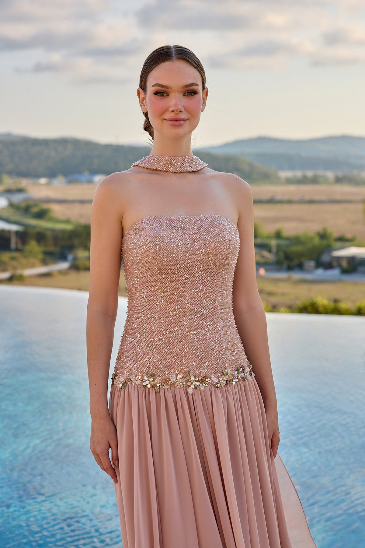 Beatrice – Straplez Kristal İşlemeli Abiye – ürün görünümü 4