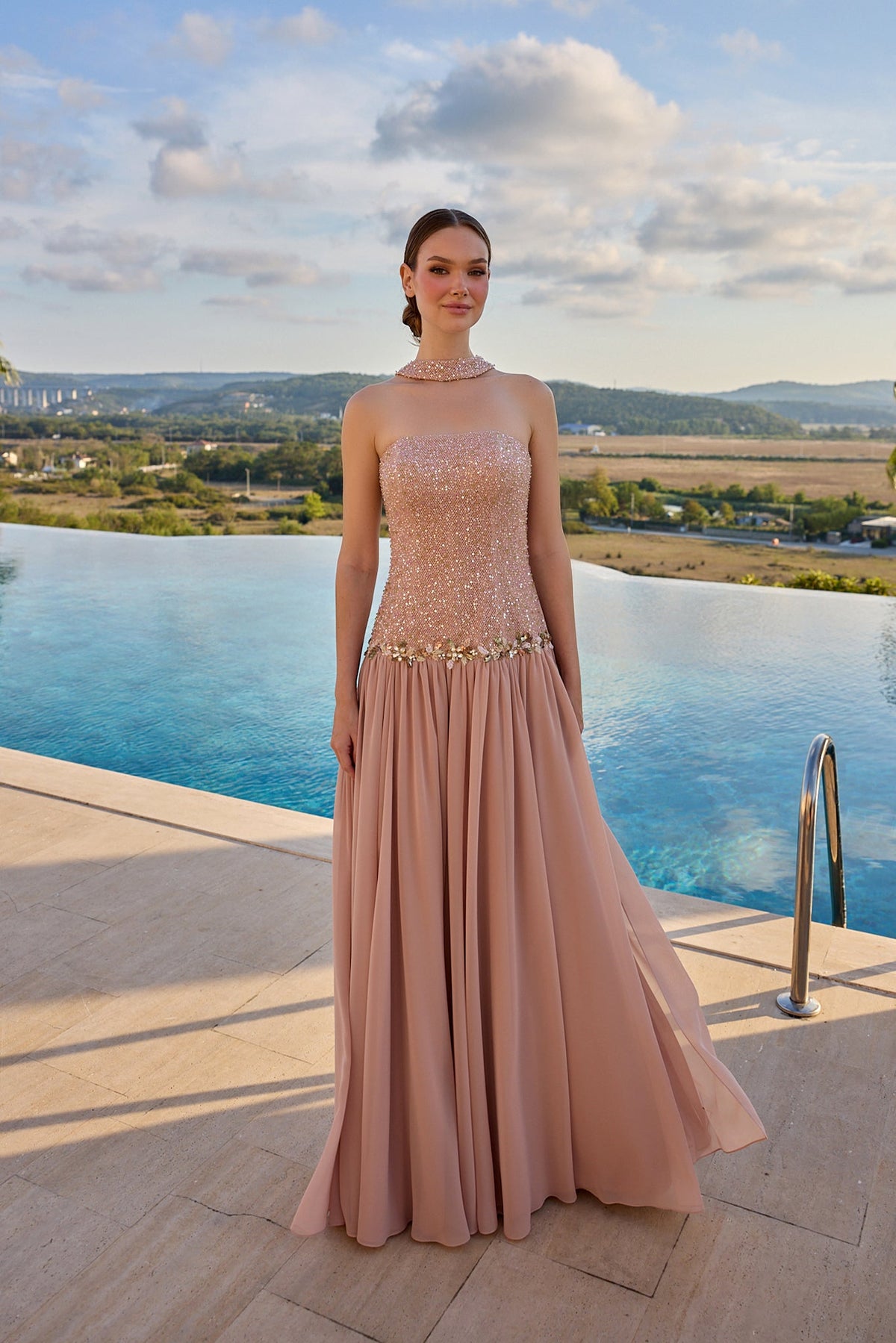Beatrice – Straplez Kristal İşlemeli Abiye – ürün görünümü 1