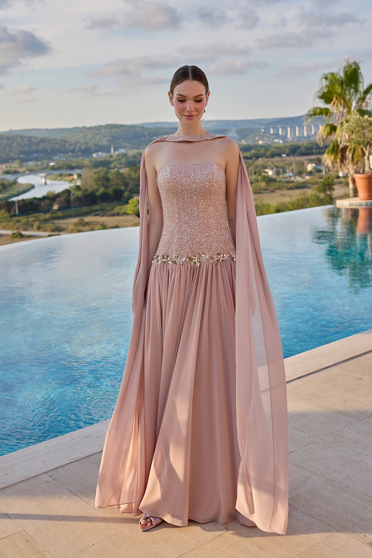 Beatrice – Straplez Kristal İşlemeli Abiye – ürün görünümü 8