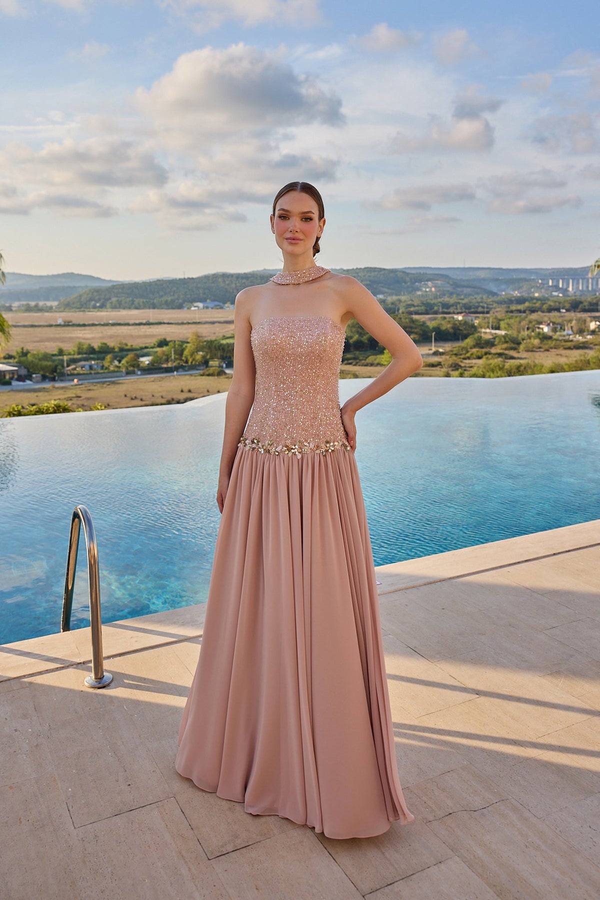 Beatrice – Straplez Kristal İşlemeli Abiye – ürün görünümü 2