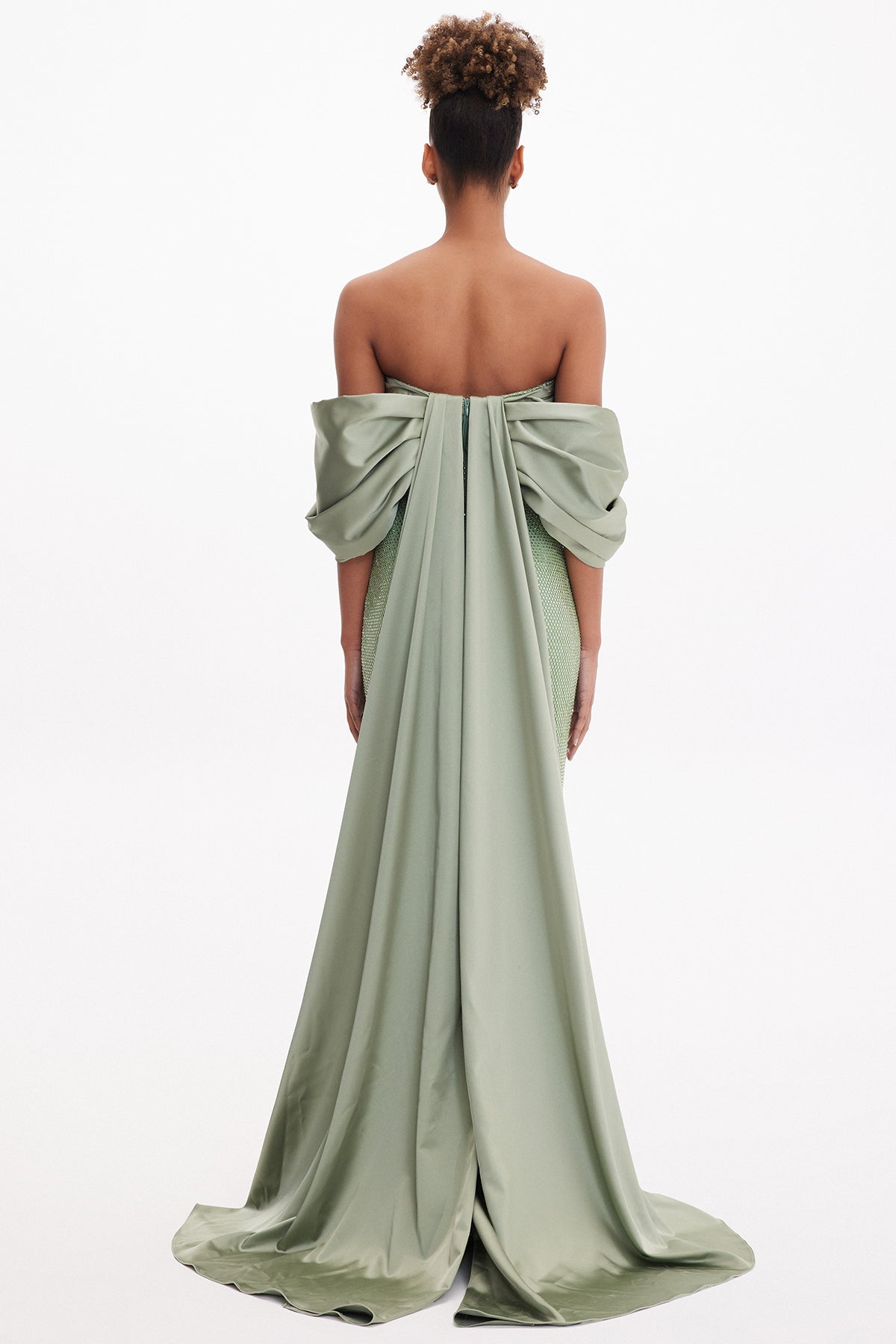 Strapless Draped Detailed Fish Dress