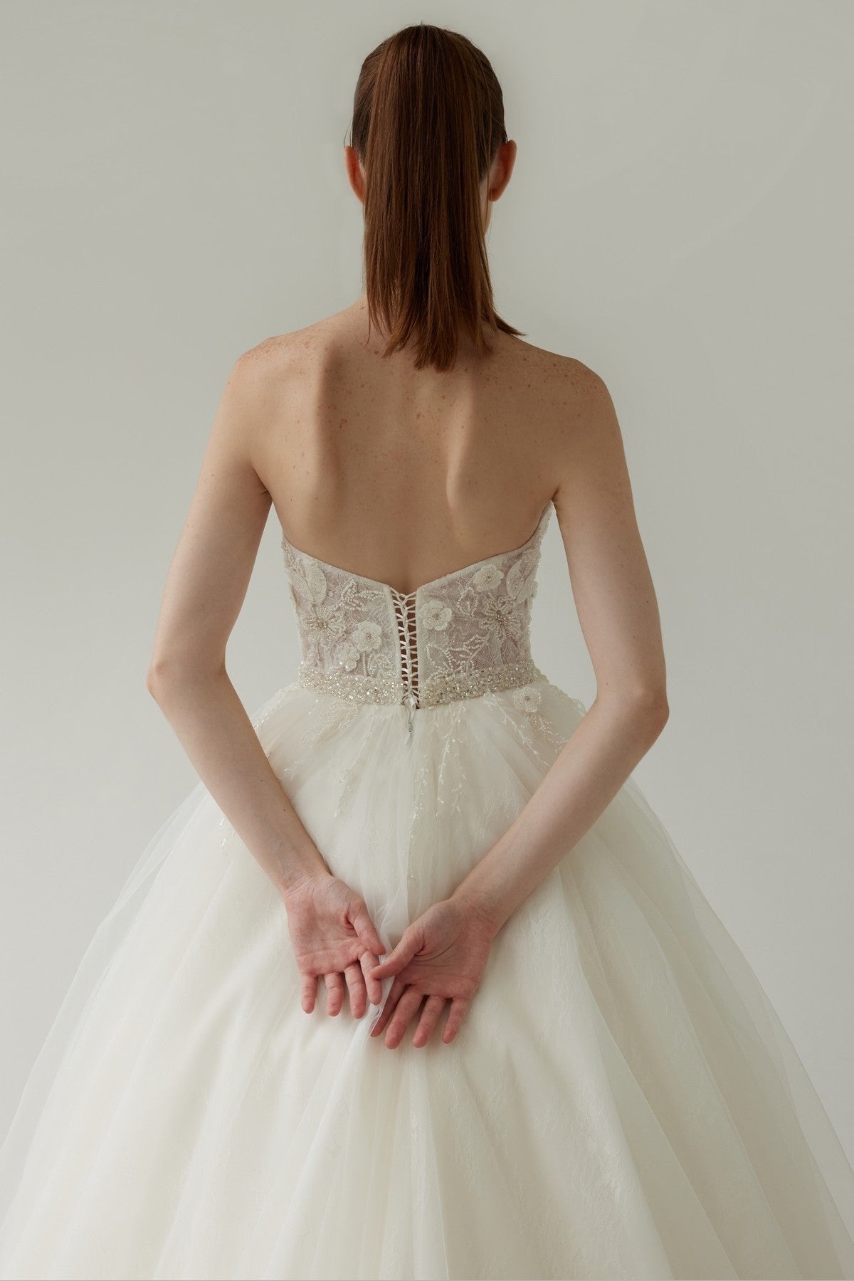 Strapless A-Line Wedding Dress with Drape Detail and Sweetheart Neckline