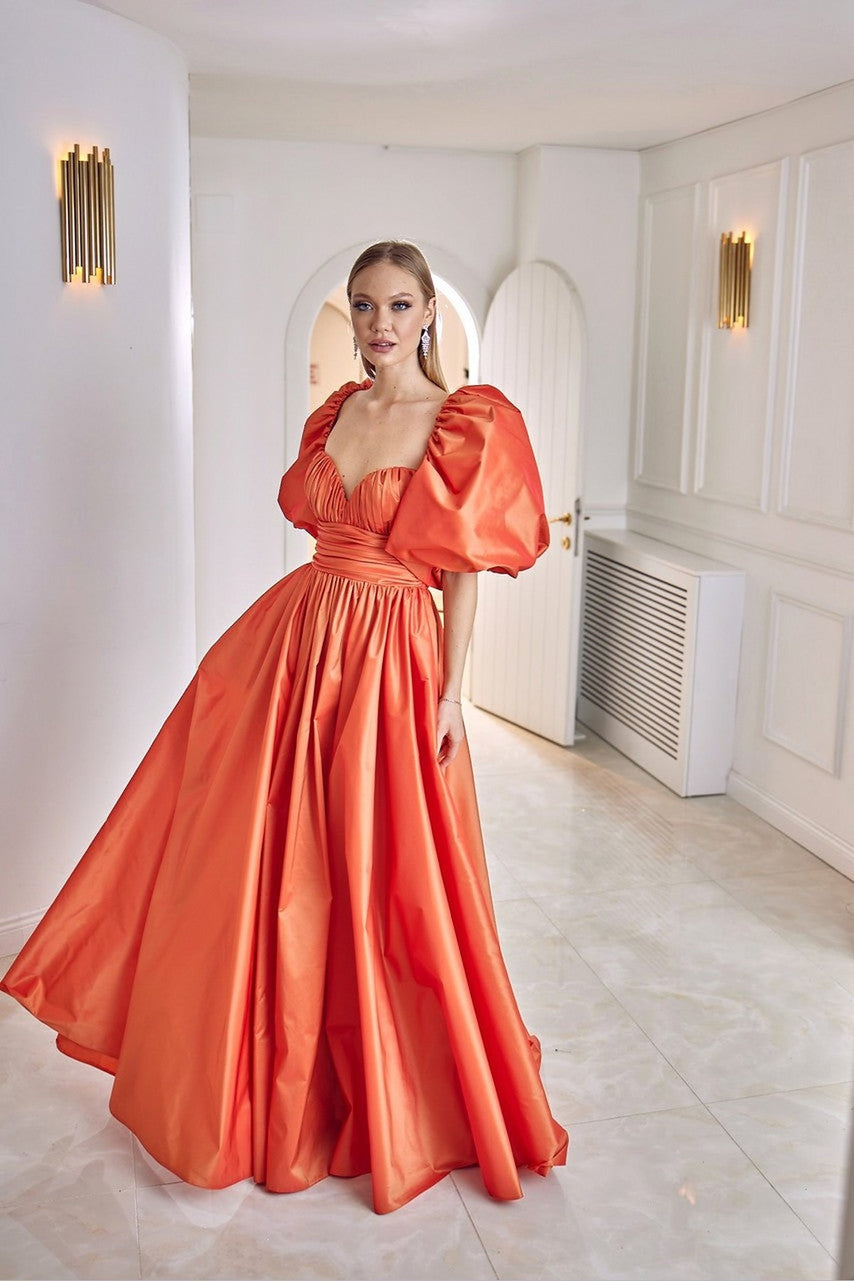 Eidolon Balloon Sleeve Evening Dress