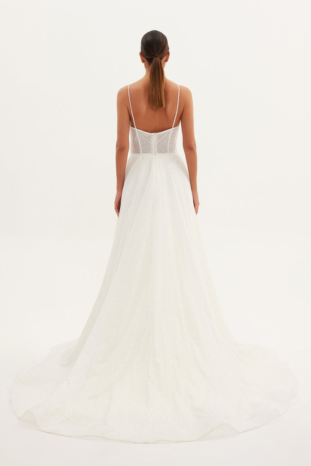 Adalyn Shimmering Tulle Detailed Helen Wedding Dress