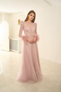 Ida - Long-Sleeved Embroidered Wedding Guest Dress
