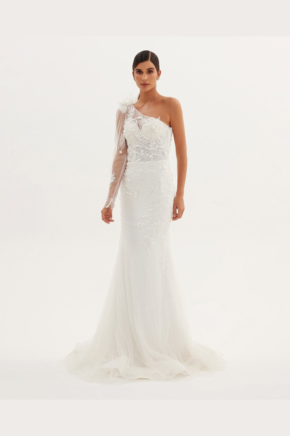 Ilana One Sleeve Mermaid Wedding Dress